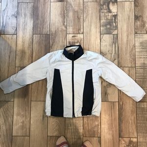 Zipup Tan and Navy Blue Workout Jacket